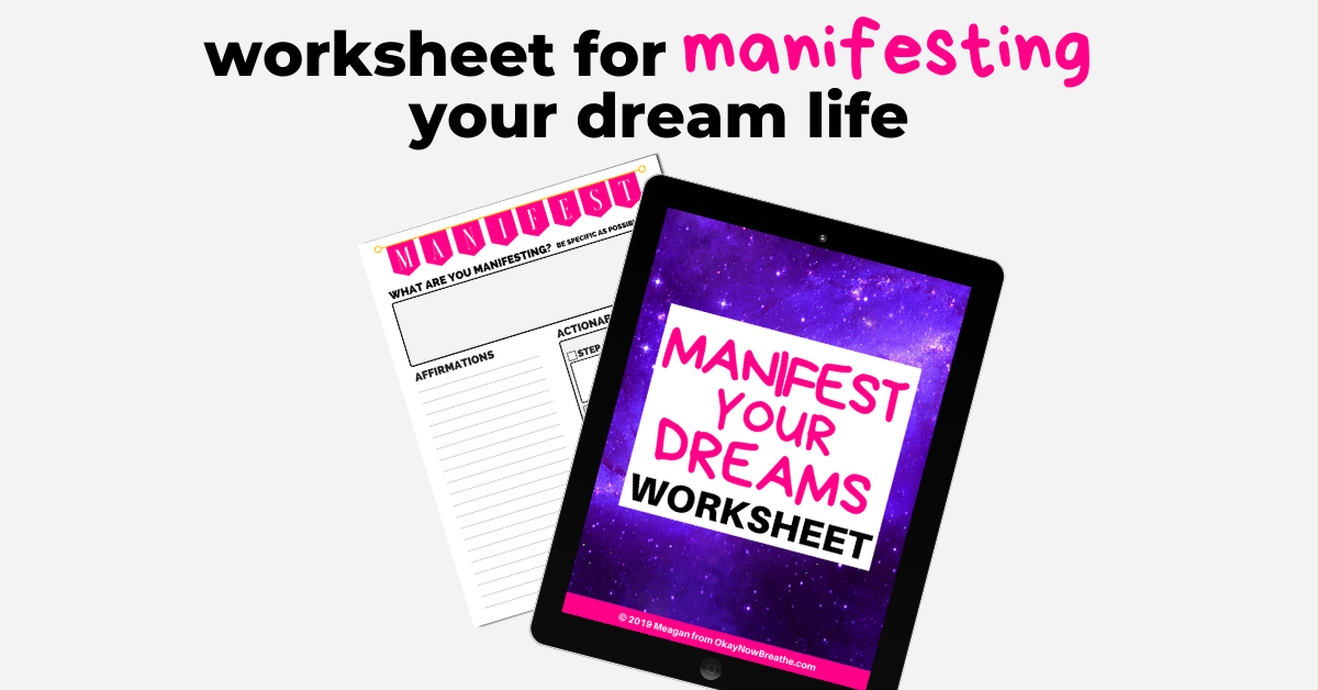 worksheet for manifesting your dream life